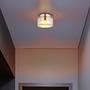 LED ceiling light Higgins iron / amber colored glass 2
