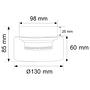 LED ceiling light Higgins iron / amber colored glass 4