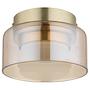 LED ceiling light Higgins iron / amber colored glass 3