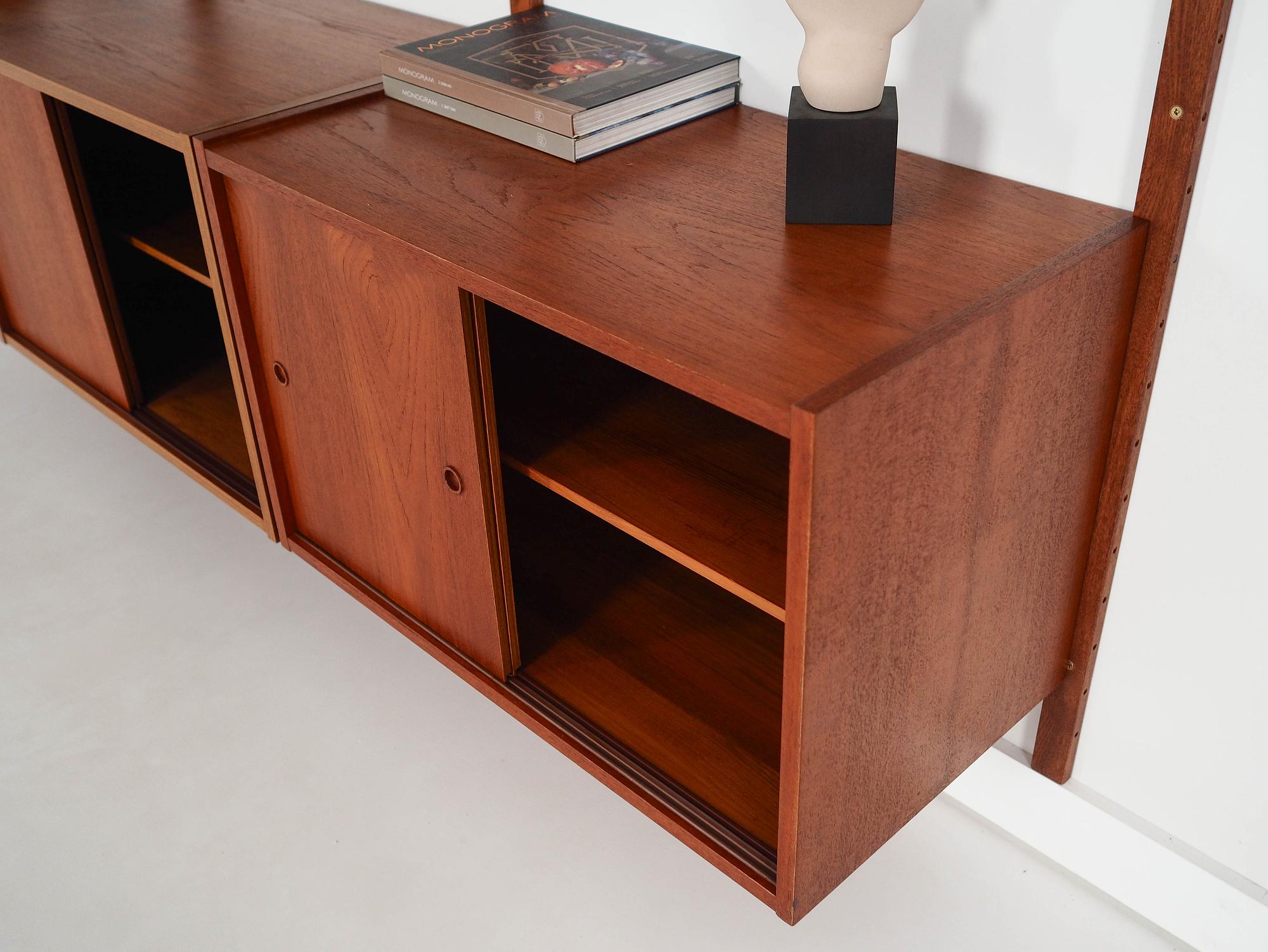 Modular teak bookshelf PS System 1960s 4