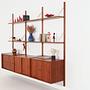 Modular teak bookshelf PS System 1960s 5