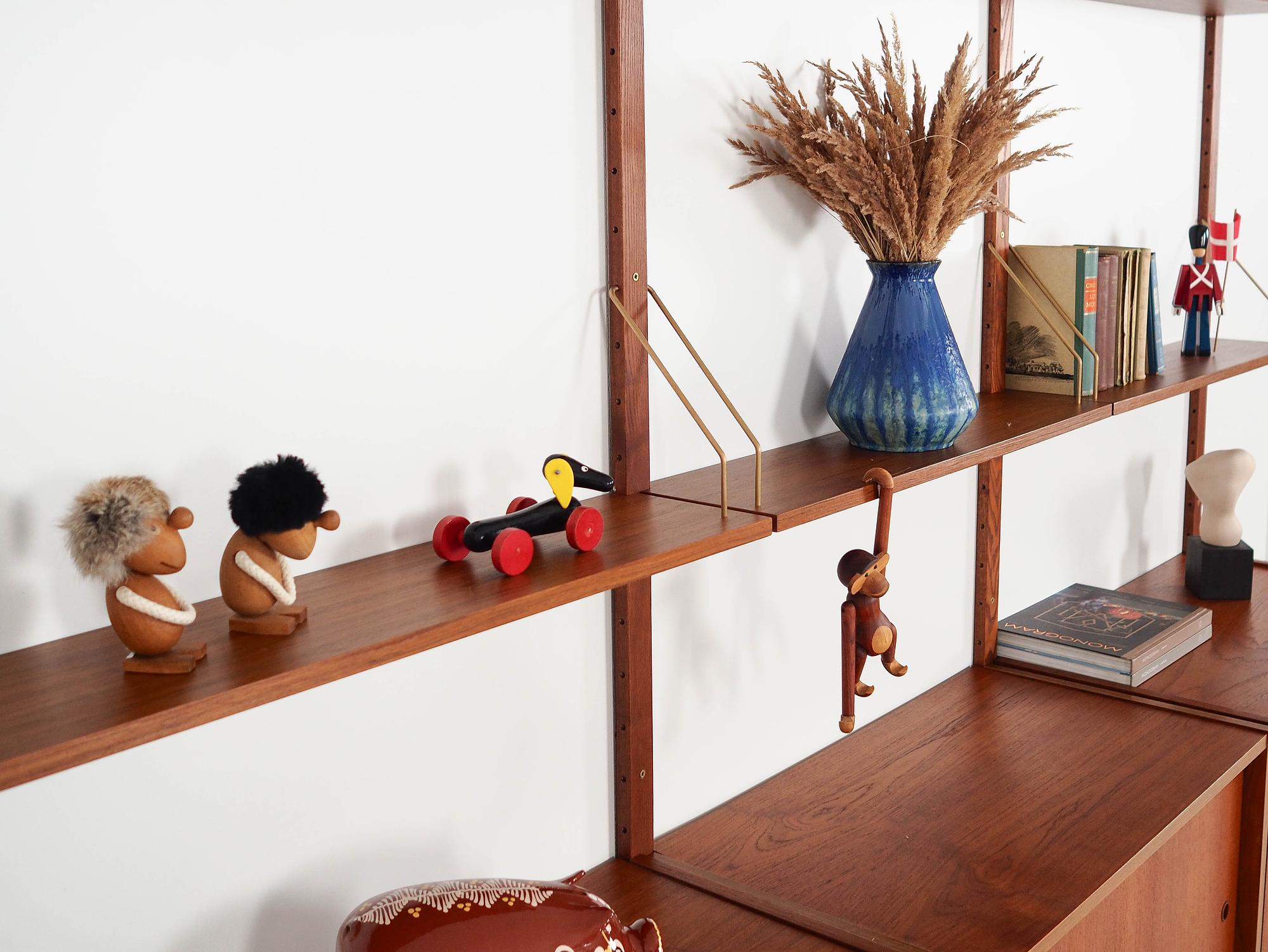 Modular teak bookshelf PS System 1960s 7