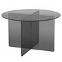 Couchtisch Tunnery rund Glas Grau 1