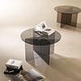 Couchtisch Tunnery rund Glas Grau 3