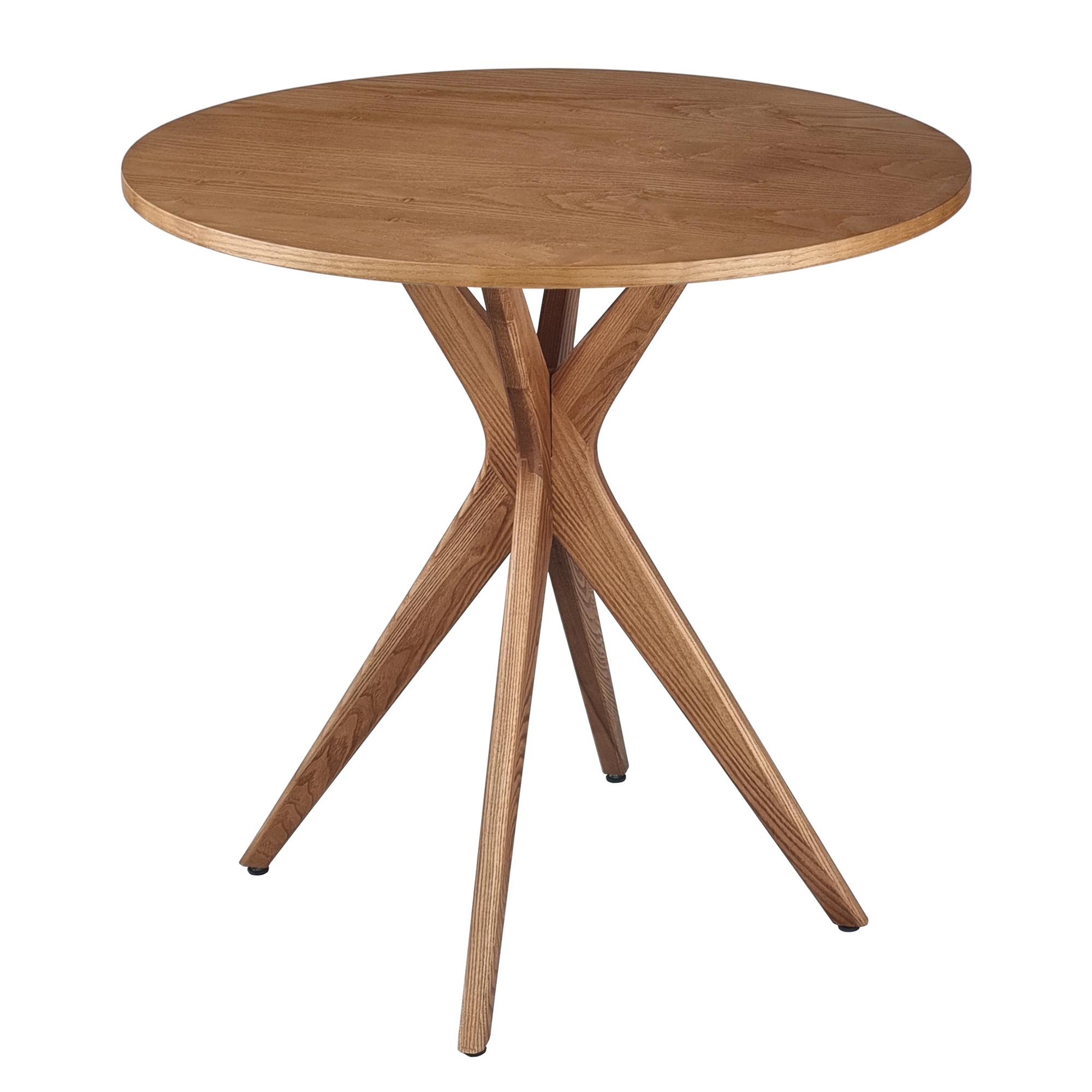 Furnierter Esstisch Lynda rund Eiche Durchmesser: 70 cm 0