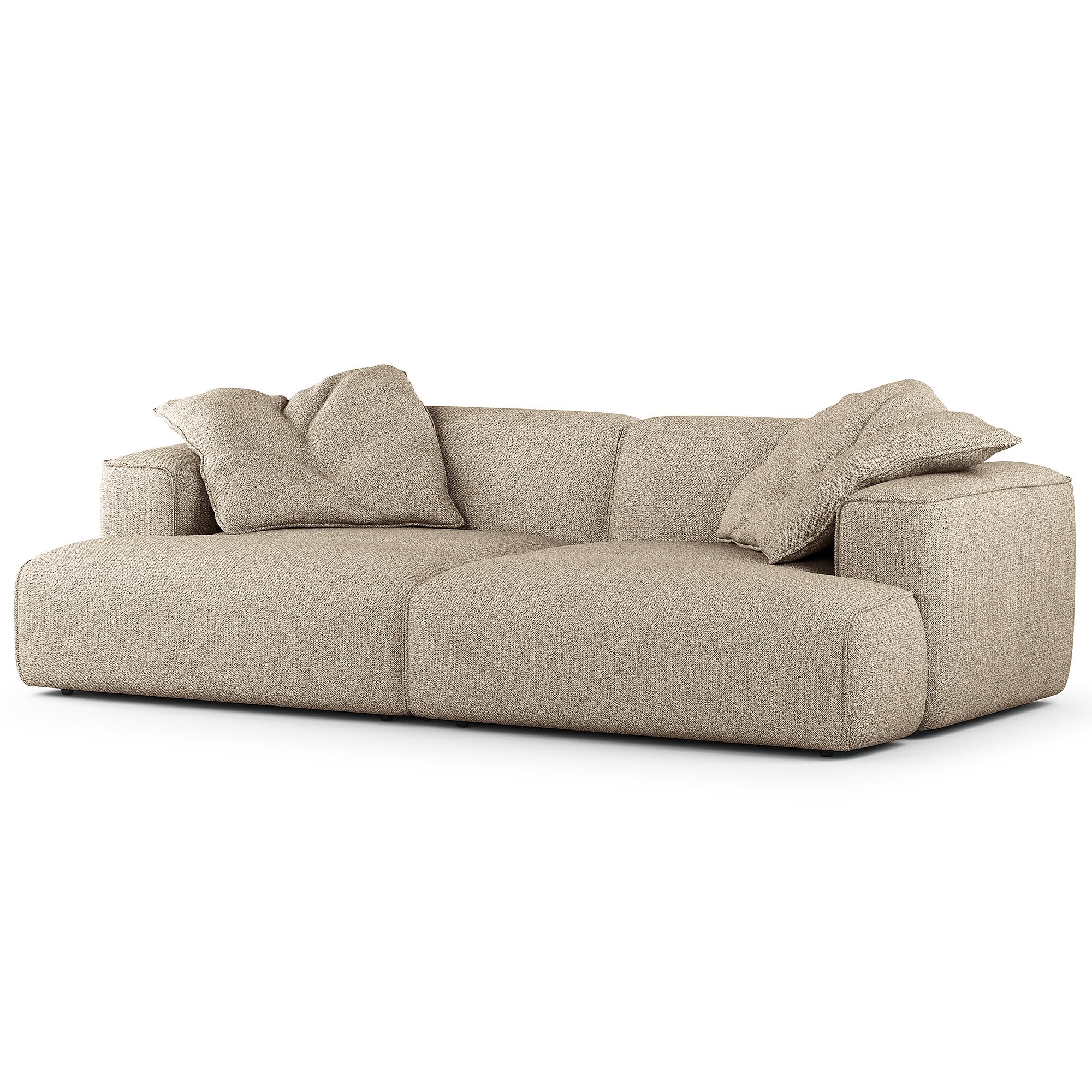 XL-Loungekissen HUDSON 2er-Set Webstoff Amaris: Beige 4