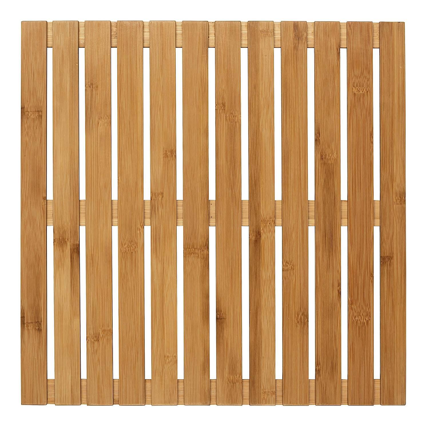 Indoor/ Outdoor Bath Mat Flesk Bamboo 50 x 50 cm 0