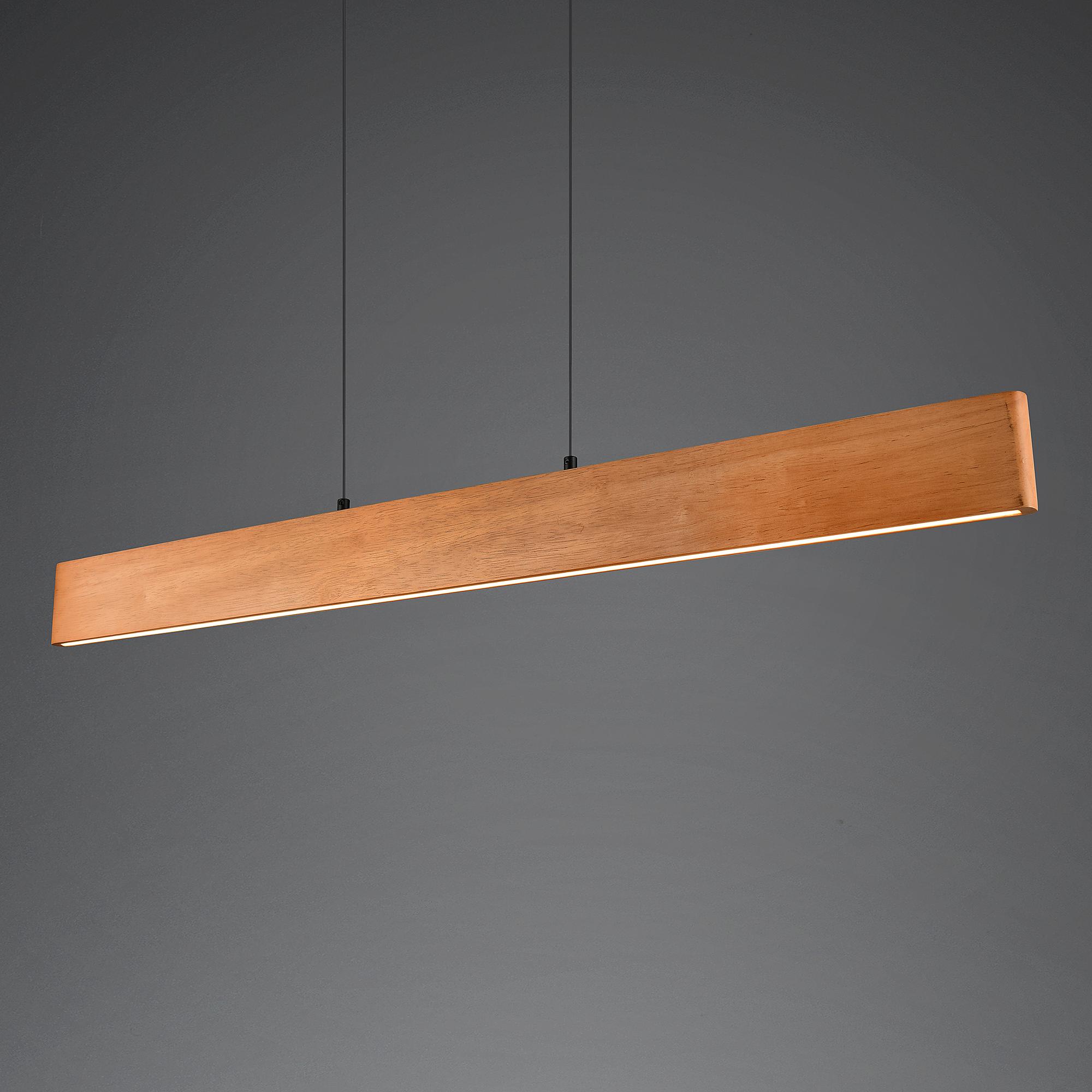 LED pendant light Edgewood rubberwood semi-solid / iron 0