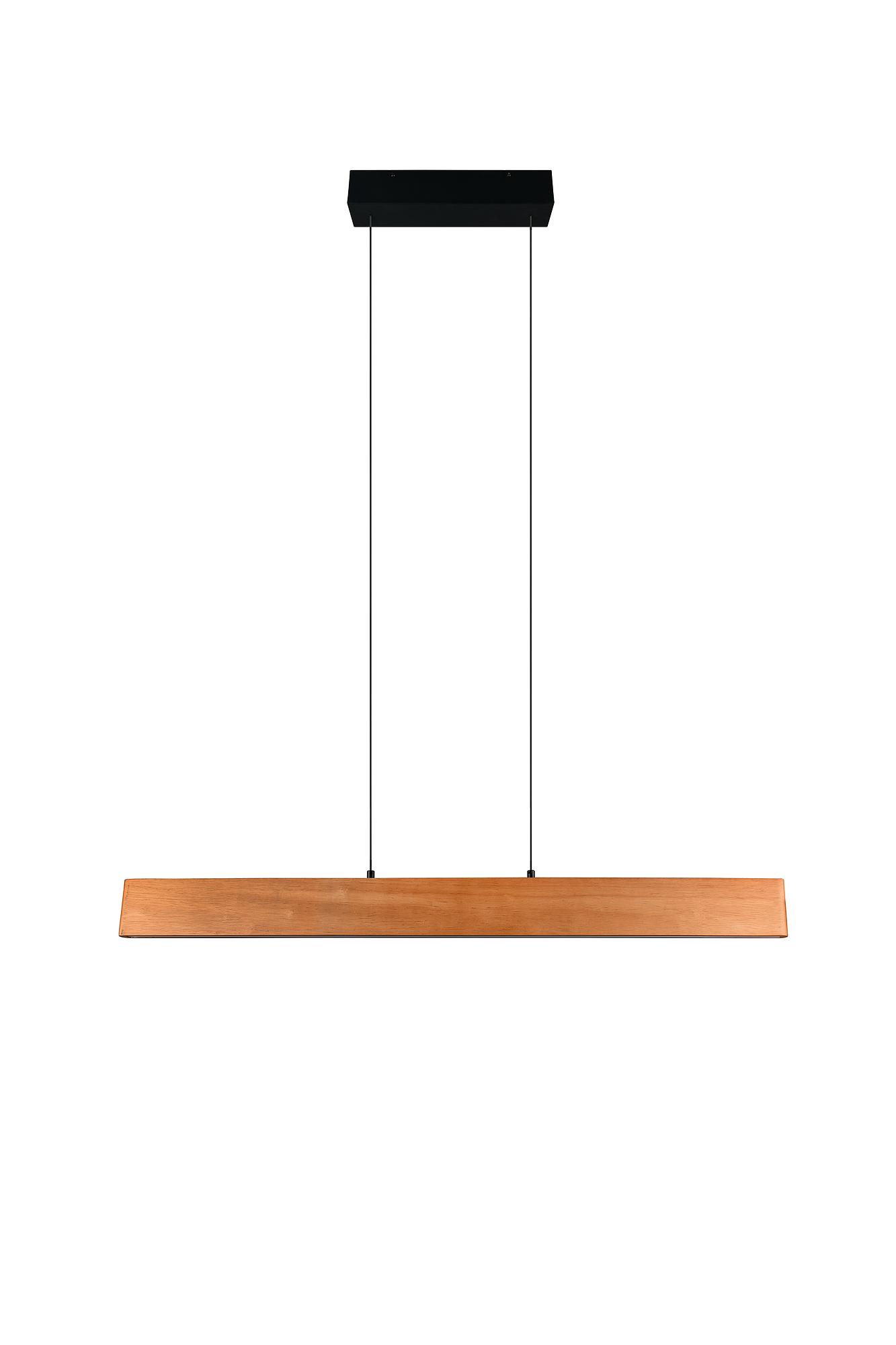 LED pendant light Edgewood rubberwood semi-solid / iron 4