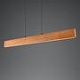 LED pendant light Edgewood rubberwood semi-solid / iron 1