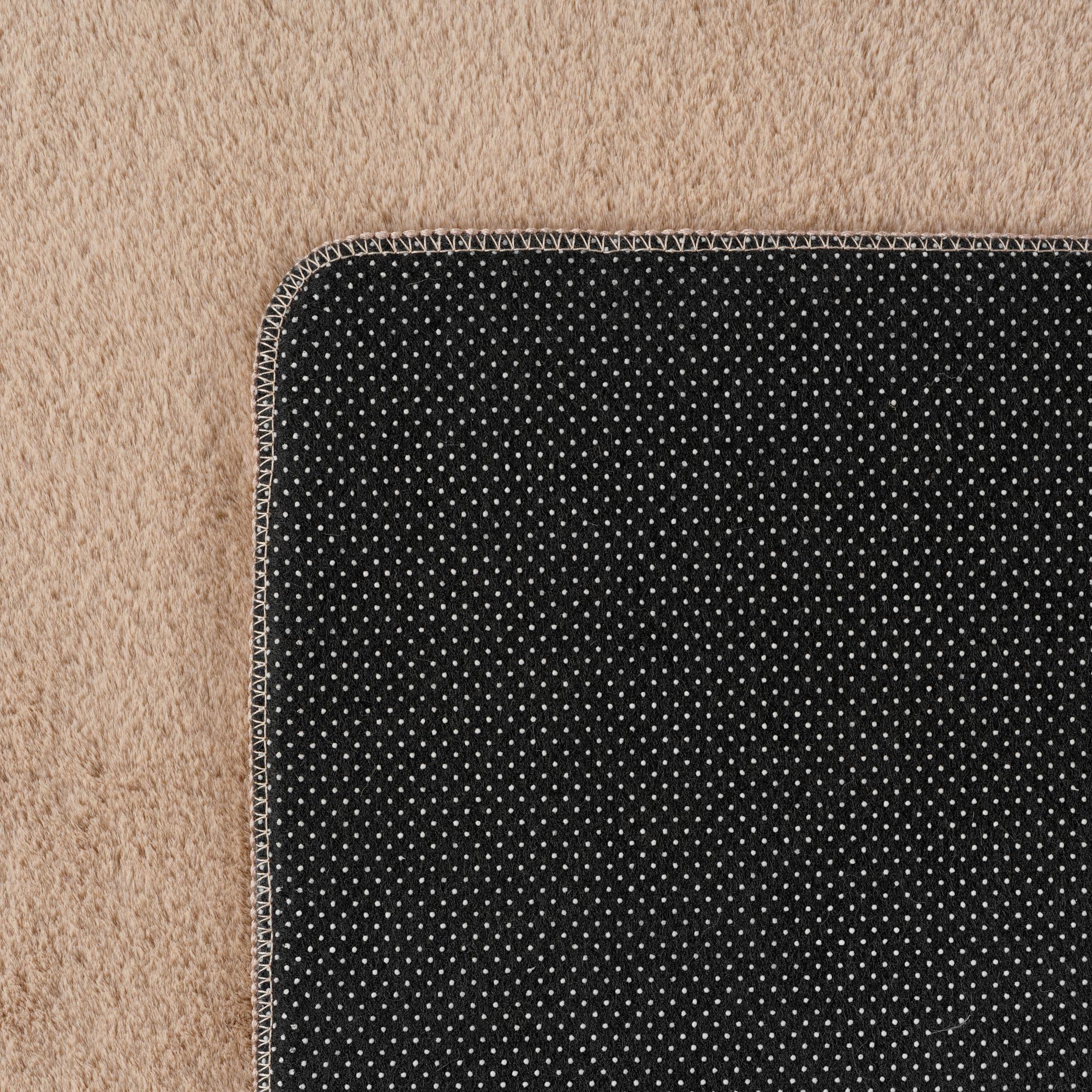 Short-pile rug Joy 1400 round felt / polypropylene beige 4