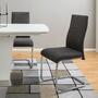 Freischwinger Claras Webstoff Grau 2er Set 0
