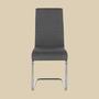 Freischwinger Claras Webstoff Grau 2er Set 2