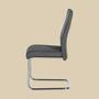 Freischwinger Claras Webstoff Grau 2er Set 3