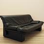 Black leather sofa 1960s 9