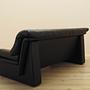 Black leather sofa 1960s 4