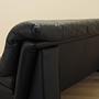 Black leather sofa 1960s 5