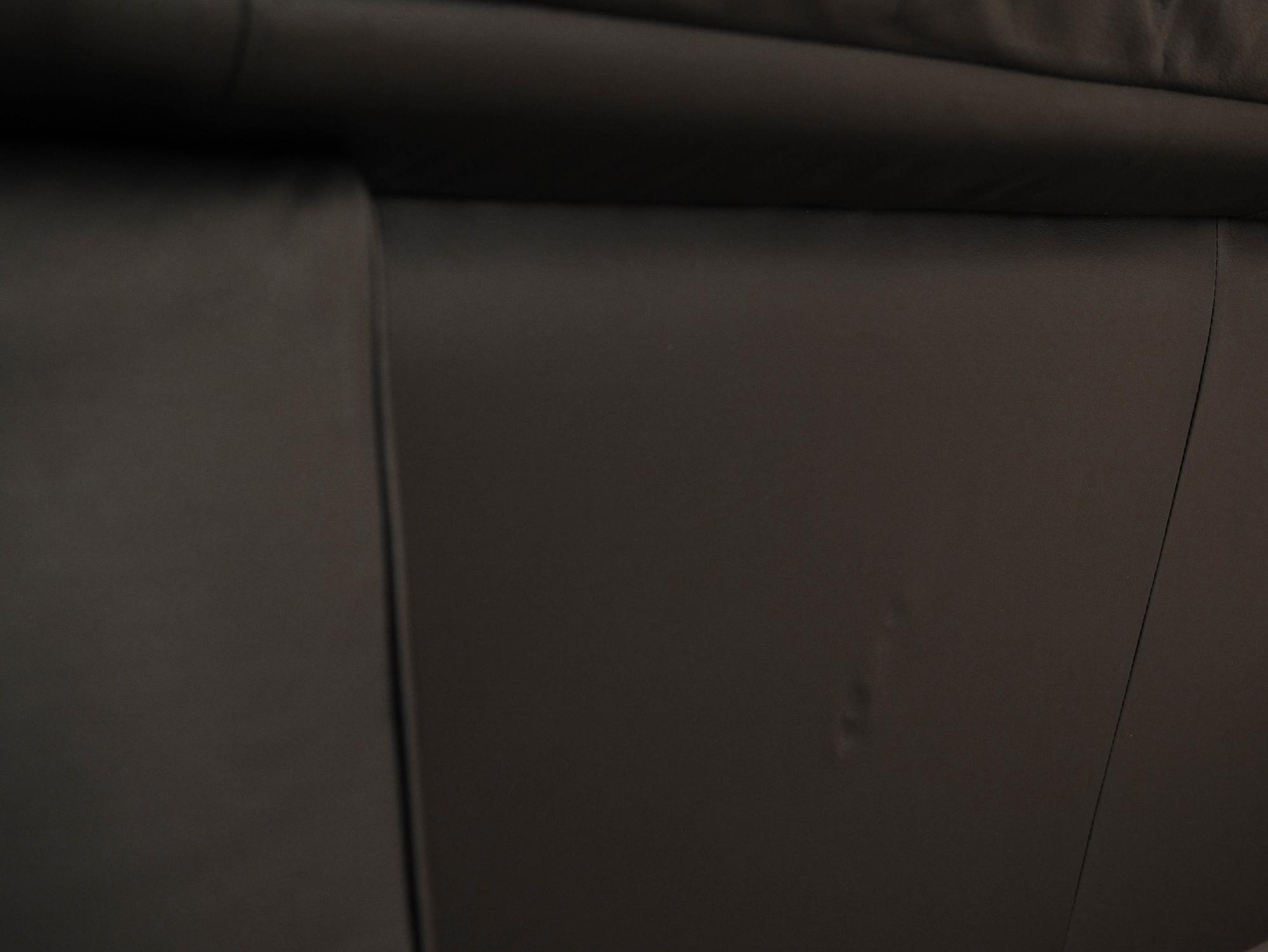 Black leather sofa 1960s 6