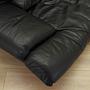 Schwarzes Ledersofa 1960er Jahre 11