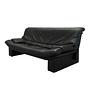 Black leather sofa 1960s 0