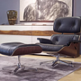Vitra Lounge Chair Santos Sessel Leder Schwarz Ottoman 5