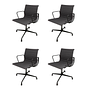 Vitra EA104 Armlehnstuhl Stoff Dunkelgrau Aluminium 5