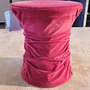 Hocker Bellows Samtstoff Harald 2 612 Rose Rosa 9