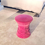 Hocker Bellows Samtstoff Harald 2 612 Rose Rosa 7
