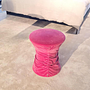 Hocker Bellows Samtstoff Harald 2 612 Rose Rosa 2