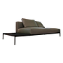 Recamiere Jaan Living 783 Leder Safari Grau mit Ablage 0