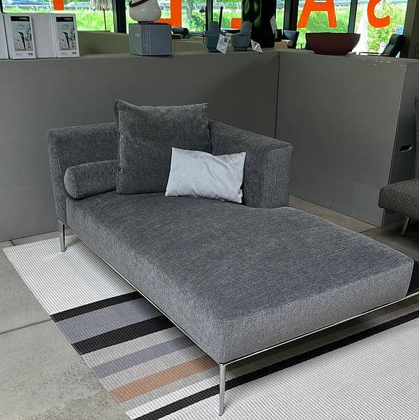 Recamiere Jaan Living Stoff Grau Gestell Aluminium 2