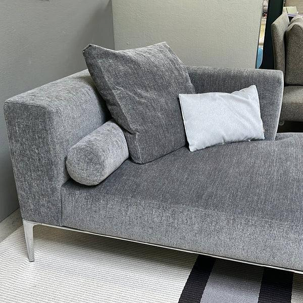Recamiere Jaan Living Stoff Grau Gestell Aluminium 8