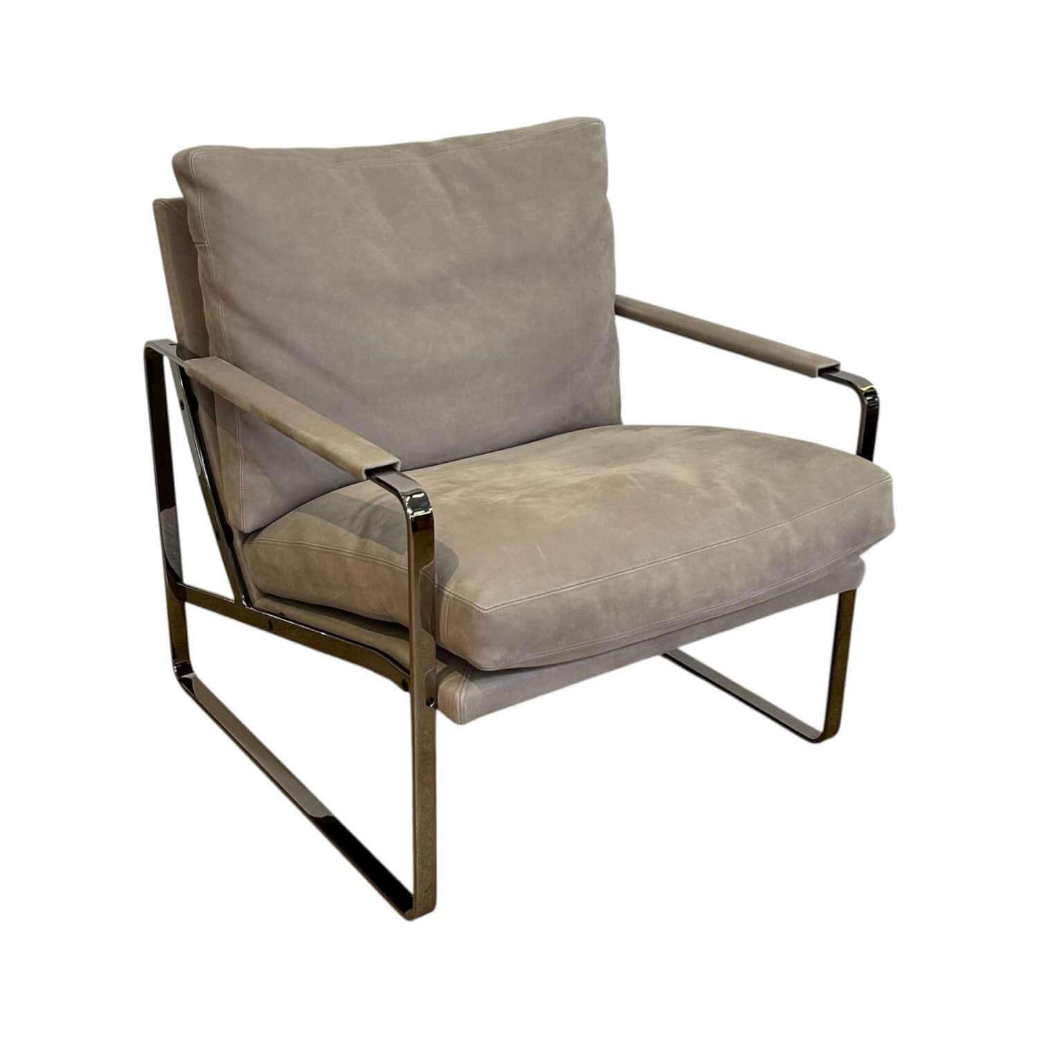 Walter Knoll Sessel Fabricius 710-10 Leder Velvet Chia Grau 0