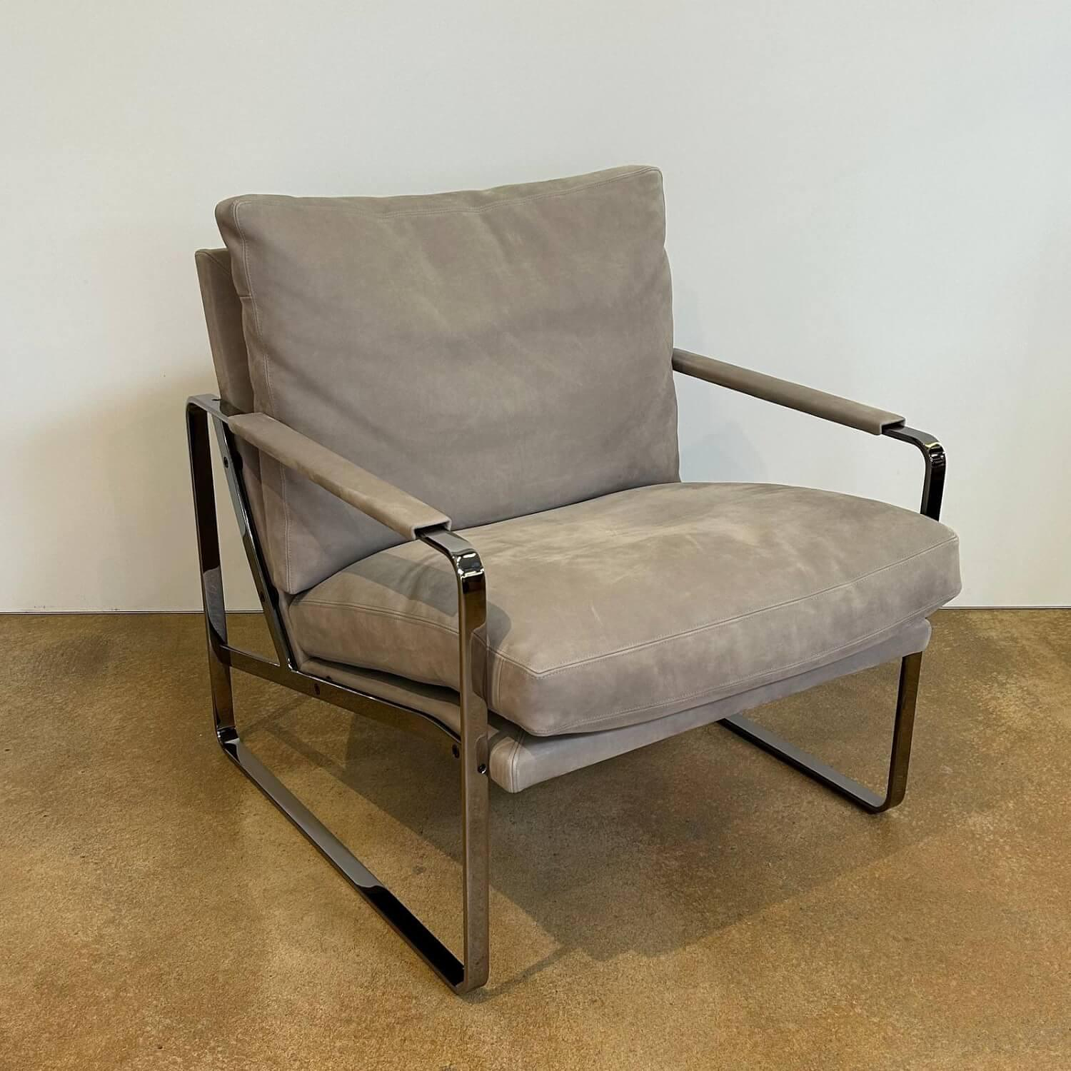 Walter Knoll Sessel Fabricius 710-10 Leder Velvet Chia Grau 4