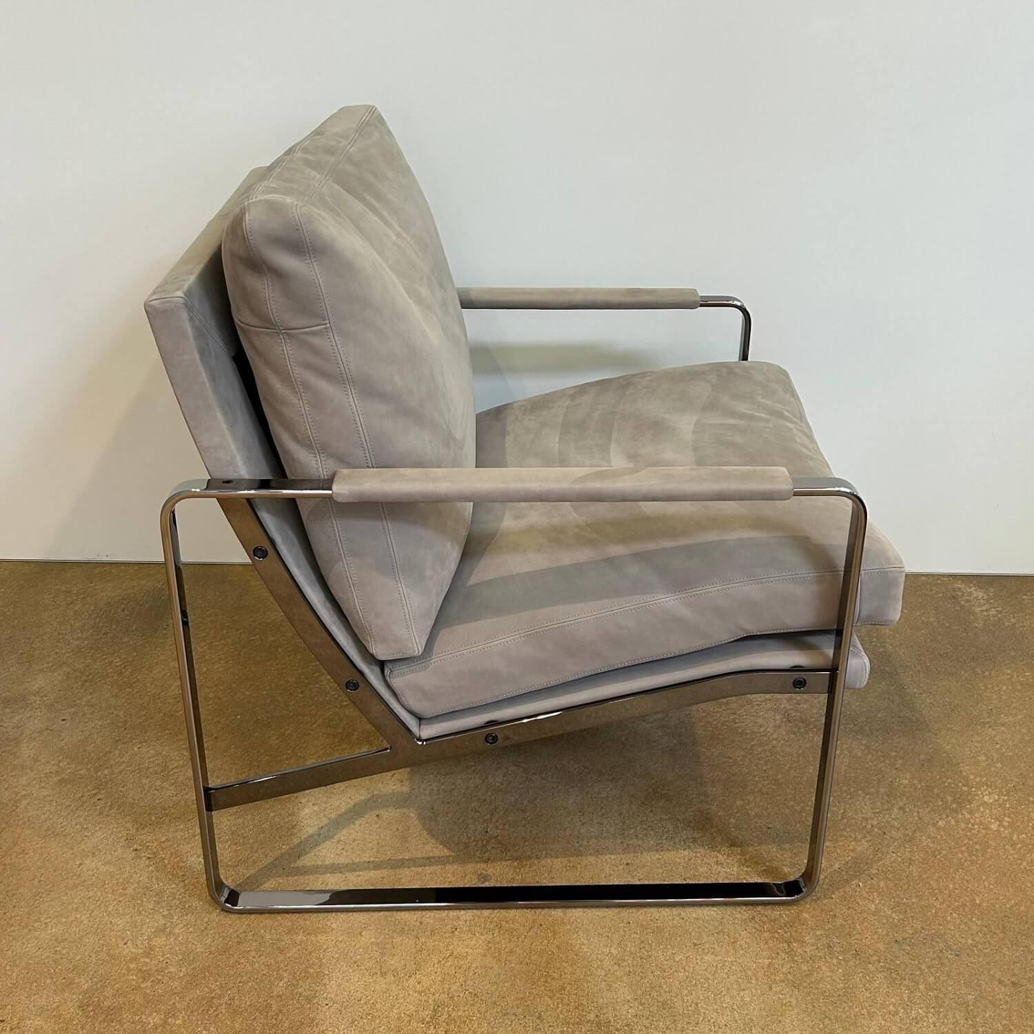 Walter Knoll Sessel Fabricius 710-10 Leder Velvet Chia Grau 2
