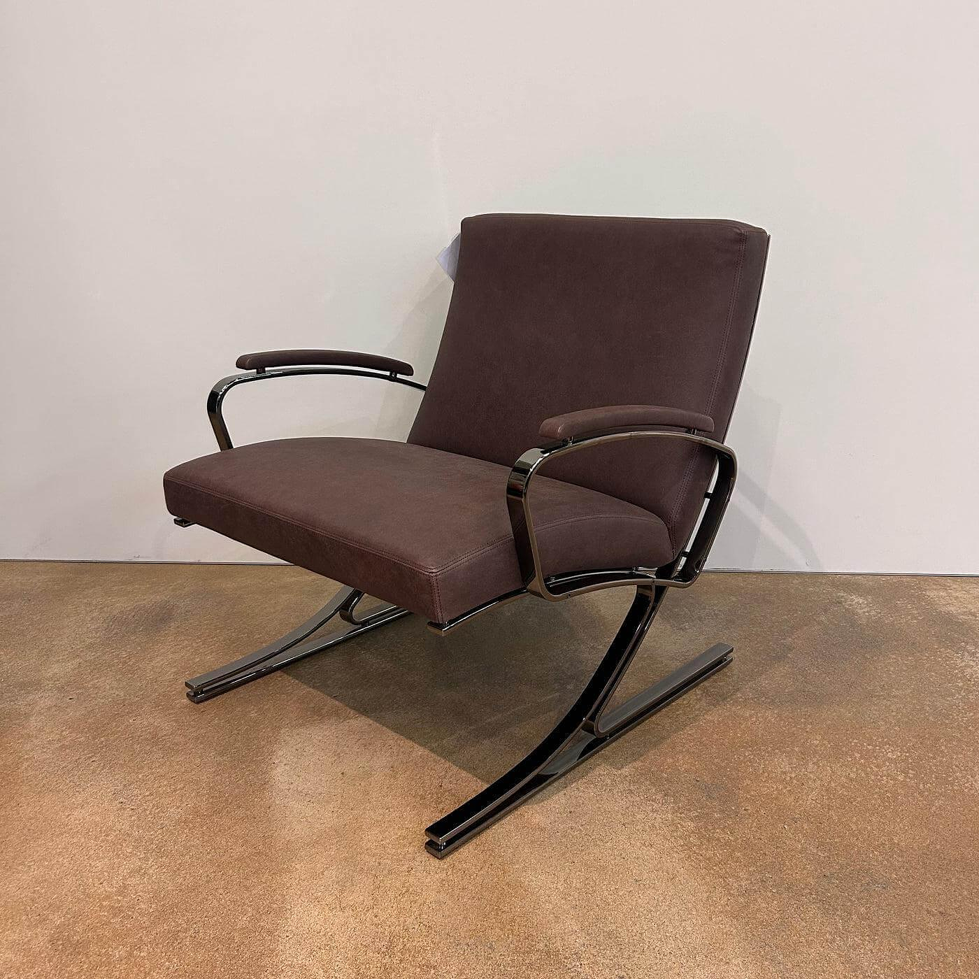 Walter Knoll Berlin Sessel Leder Kastanie Mit Chromgestell 3
