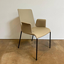 Walter Knoll Liz 1314 Armchair, Beige Leather, Bronze Frame 8