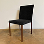 Walter Knoll Jason Lite 1900 Stuhl Stoff Dunkelblau Nussbaum 2