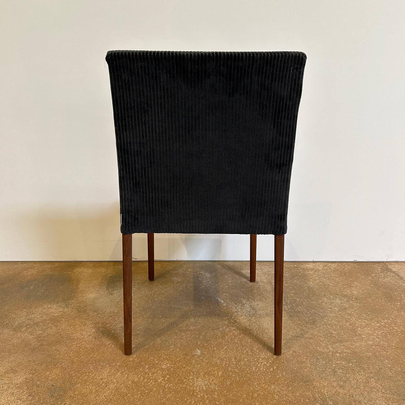 Walter Knoll Jason Lite 1900 Stuhl Stoff Dunkelblau Nussbaum 3