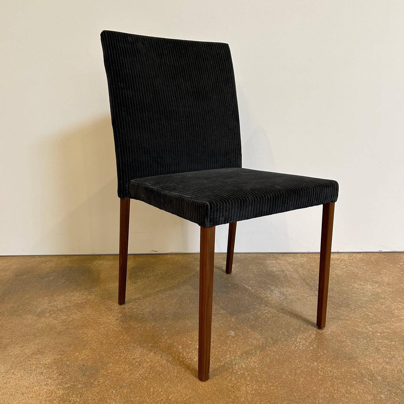 Walter Knoll Jason Lite 1900 Stuhl Stoff Dunkelblau Nussbaum 6