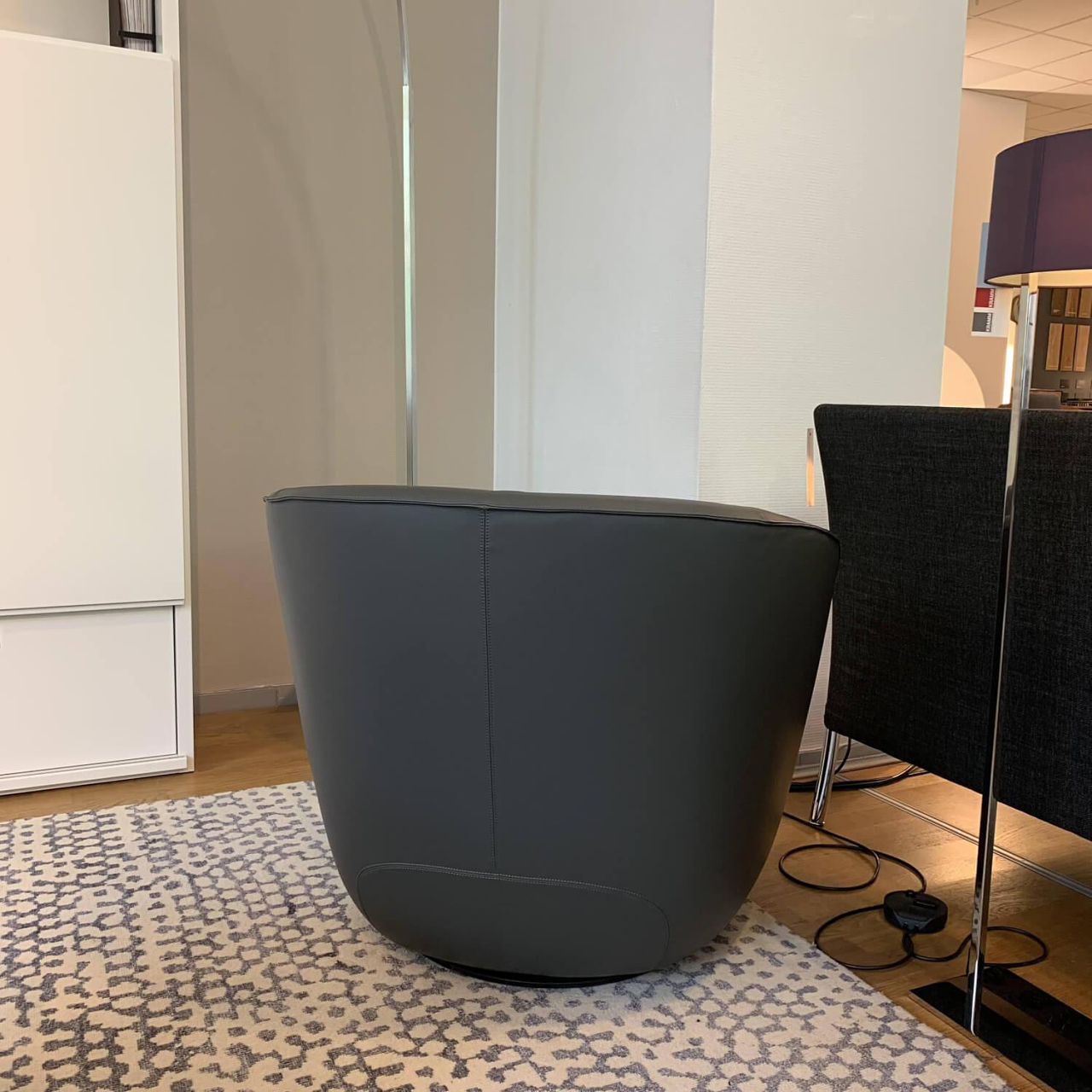 Walter Knoll Sessel Ishino 195-10 Leder Basalt Grau 9