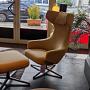 Vitra Sessel Grand Repos Stoff Dumet Ocker mit Hocker 5