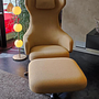 Vitra Sessel Grand Repos Stoff Dumet Ocker mit Hocker 7