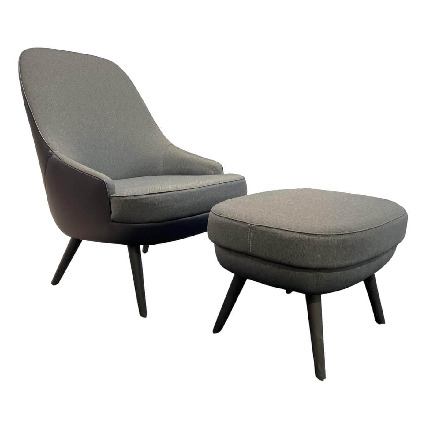 Walter Knoll Sessel 375/376 Grau 0
