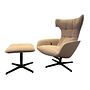 Walter Knoll Onsa Chair, Bronze Frame, Champagne Beige 0