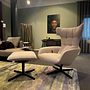 Walter Knoll Onsa Chair, Bronze Frame, Champagne Beige 9