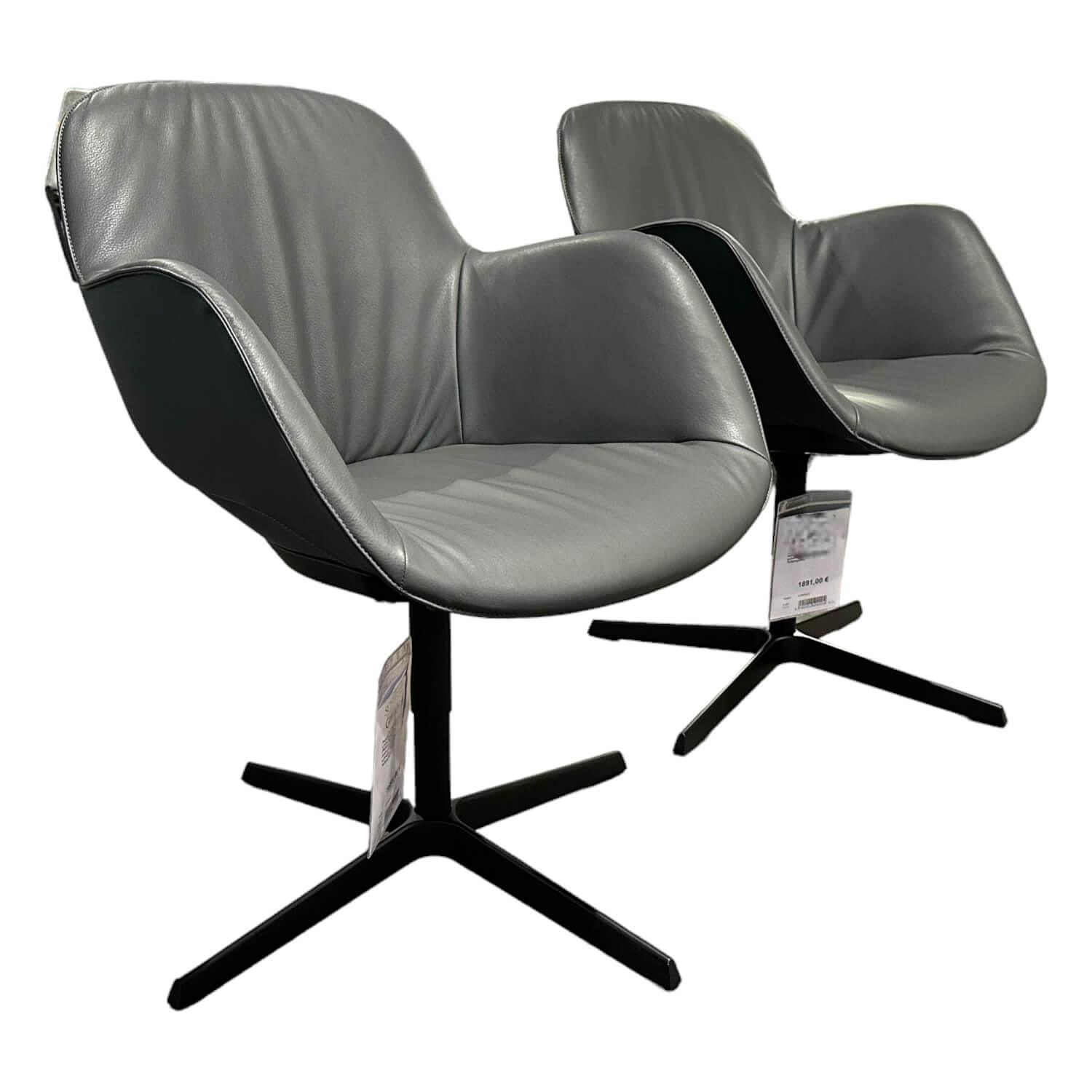 Walter Knoll Sheru Chair Leather Congress Grey Frame 0