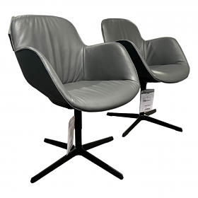 Walter Knoll Sheru Chair Leather Congress Grey Frame 9