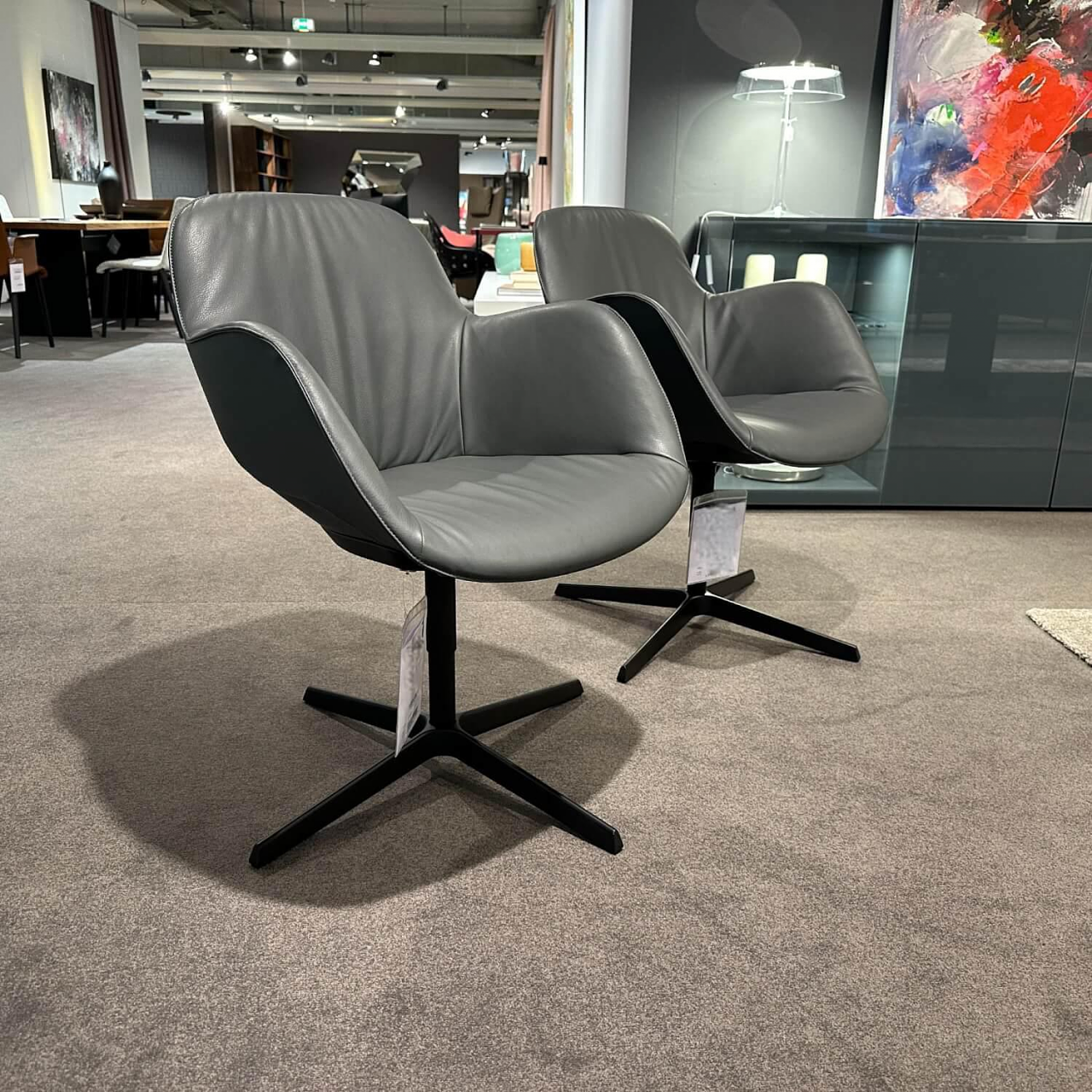 Walter Knoll Sheru Chair Leather Congress Grey Frame 11