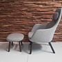 Vitra HAL Lounge Chair Stoff Credo Grau Ottoman 4